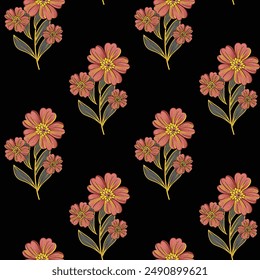 Malty color flower textile seamless design digital print all over pattren