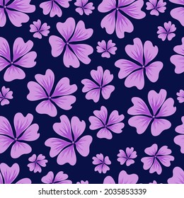 malva mystic merlin seamless pattern