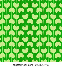 Malva Neglecta leaf pattern in pea green and broccoli green. Can be used for fashion and textile graphics as a fabric all-over print or for home decor such as wallpapers, tablecloths, bedclothes