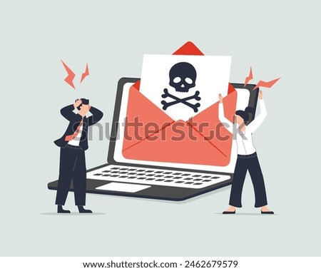 Malware abstract concept vector illustration. Malicious software, computer virus, malware program, spyware development, online antivirus security and protection, cyber attack abstract