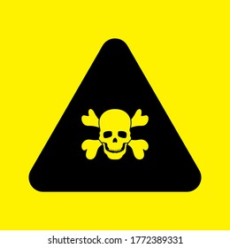Malware Attention Hazard. Danger warning circle sign. Radiation sign, Toxic sign and hazard vector icon. vector illustration