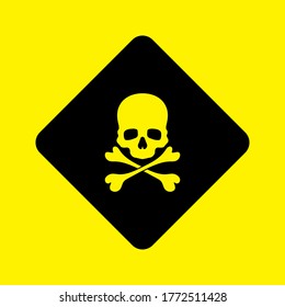 Malware Attention Hazard. Danger warning circle sign. Radiation sign, Toxic sign and hazard vector icon. vector illustration