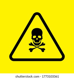 Malware Attention Hazard. Danger warning circle sign. Radiation sign, Toxic sign and hazard vector icon. vector illustration
