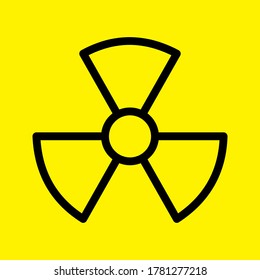 Malware Attention Hazard. Danger warning circle sign. Radiation sign, Toxic sign and hazard vector icon. vector illustration