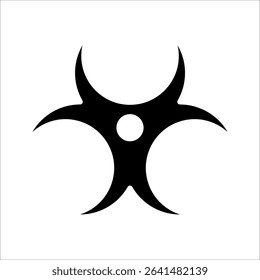 Malware Attention Hazard Icon Symbol isolated white background. vector illustration. color editable.
