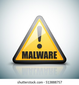 Malware Attention Hazard sign