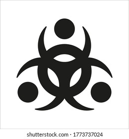 Malware Attention Hazard sign icon vector illustration on white background
