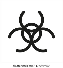 Malware Attention Hazard Sign Icon Vector Illustration On White Background