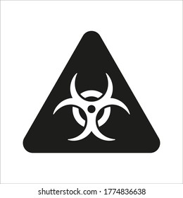 Malware Attention Hazard sign icon vector illustration on white background