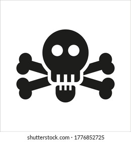 Malware Atención Icono de peligro Ilustración vectorial sobre fondo blanco