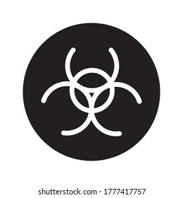 Señal de peligro de atención de malware vector de icono en un fondo blanco