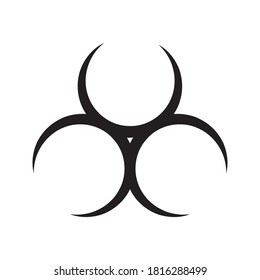 Ilustración vectorial de icono de señalización de peligro de atención de malware