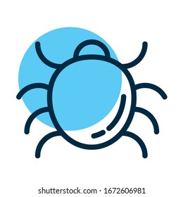 malware bug, line style icon vector illustration design