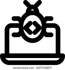 Malware, Bug, Threat Outline Icon