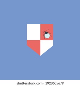 Malware cartoon icon. graphic elements vector illustration, bug pattern on a blue background, eps 10 Vector illustration