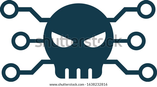 Malware Computer Virus Icon Vector Graphic Stock Vector (Royalty Free ...