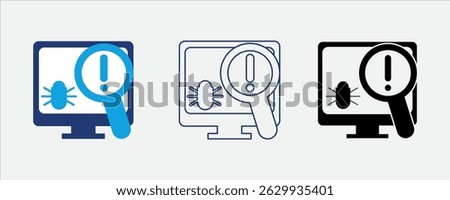 Malware detection icon for virus scanning system