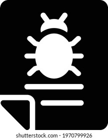 malware file vector glyph flat icon