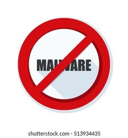 Malware free sign illustration