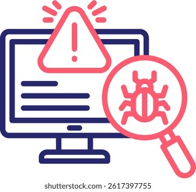 Malware Icon Color Vector Illustration