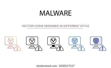 Diseño de icono de malware con fondo blanco ilustración de stock