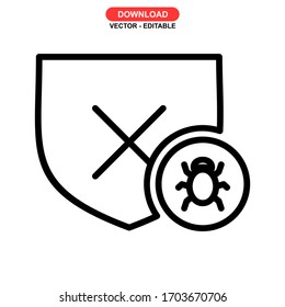 malware icon or logo isolated sign symbol vector illustration - high quality black style vector icons
