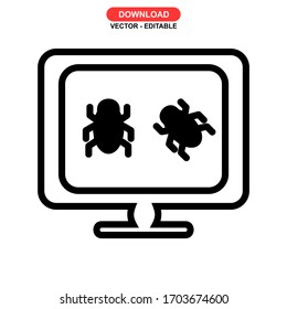malware icon or logo isolated sign symbol vector illustration - high quality black style vector icons
