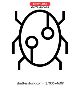 malware icon or logo isolated sign symbol vector illustration - high quality black style vector icons
