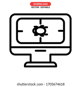malware icon or logo isolated sign symbol vector illustration - high quality black style vector icons
