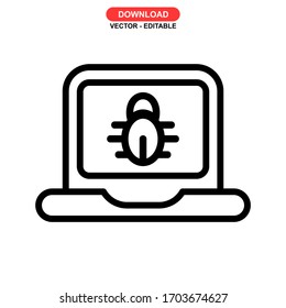 malware icon or logo isolated sign symbol vector illustration - high quality black style vector icons
