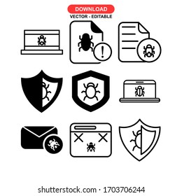 malware icon or logo isolated sign symbol vector illustration - Collection of high quality black style vector icons
