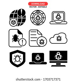 malware icon or logo isolated sign symbol vector illustration - Collection of high quality black style vector icons
