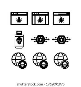 Malware icon or logo isolated sign symbol vector illustration - Collection of high quality black style vector icons
