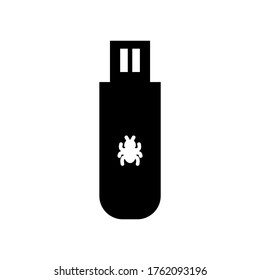 Malware-Symbol oder -Logo einzeln auf Zeichensymbolen, Vektorgrafik - hochwertige Vektorgrafiken in schwarzem Stil
