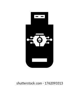 Malware-Symbol oder -Logo einzeln auf Zeichensymbolen, Vektorgrafik - hochwertige Vektorgrafiken in schwarzem Stil

