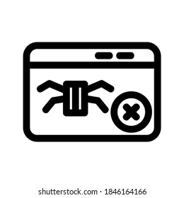 Icono de malware o logotipo símbolo de signo aislado ilustración vectorial - iconos vectoriales de estilo negro de alta calidad
