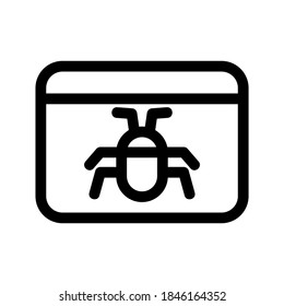 Icono de malware o logotipo símbolo de signo aislado ilustración vectorial - iconos vectoriales de estilo negro de alta calidad
