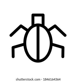 Icono de malware o logotipo símbolo de signo aislado ilustración vectorial - iconos vectoriales de estilo negro de alta calidad
