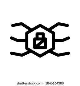 Malware icon or logo isolated sign symbol vector illustration - high quality black style vector icons
