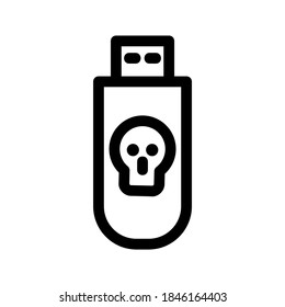 Icono de malware o logotipo símbolo de signo aislado ilustración vectorial - iconos vectoriales de estilo negro de alta calidad
