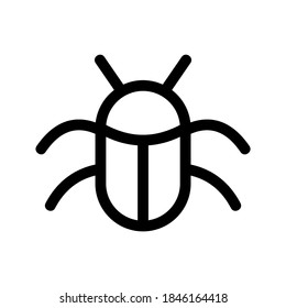 Icono de malware o logotipo símbolo de signo aislado ilustración vectorial - iconos vectoriales de estilo negro de alta calidad
