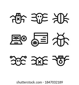 Malware icon or logo isolated sign symbol vector illustration - Collection of high quality black style vector icons
