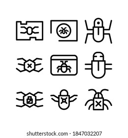 Icono de malware o logotipo símbolo de signo aislado ilustración vectorial - Colección de iconos vectoriales de estilo negro de alta calidad
