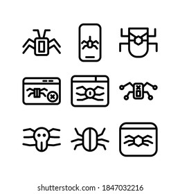 Icono de malware o logotipo símbolo de signo aislado ilustración vectorial - Colección de iconos vectoriales de estilo negro de alta calidad
