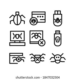 Malware icon or logo isolated sign symbol vector illustration - Collection of high quality black style vector icons
