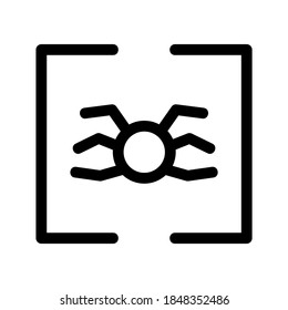 Icono de malware o logotipo símbolo de signo aislado ilustración vectorial - iconos vectoriales de estilo negro de alta calidad
