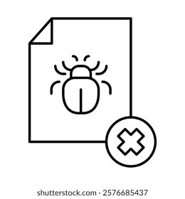 Malware Icon – Screen with Bug Representing Malicious Software Threats