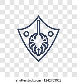 Malware icon. Trendy linear Malware logo concept on transparent background from Internet Security and Networking collection