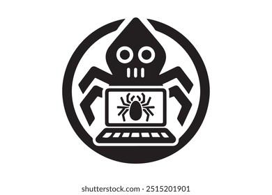 Ilustración de Arte vectorial de icono de malware