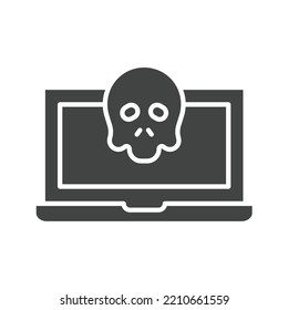 Imagen vectorial de icono de malware. También se puede usar para la ciberseguridad. Adecuado para aplicaciones móviles, aplicaciones web y medios impresos.